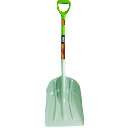 Ames Scoop Shovel, 14 in W x 18 in L ABS Blade, Northern Hardwood Handle W/ D-Grip 2682700